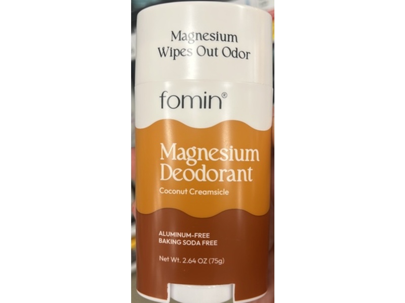 Fomin Magnesium Deodorant, Coconut Creamsicle, 2.64 oz/75 g
