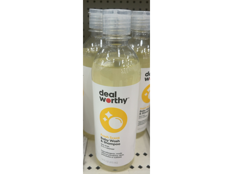 Deal Worthy Baby Wash & Shampoo, Fresh Scent, 14 fl oz/415 mL