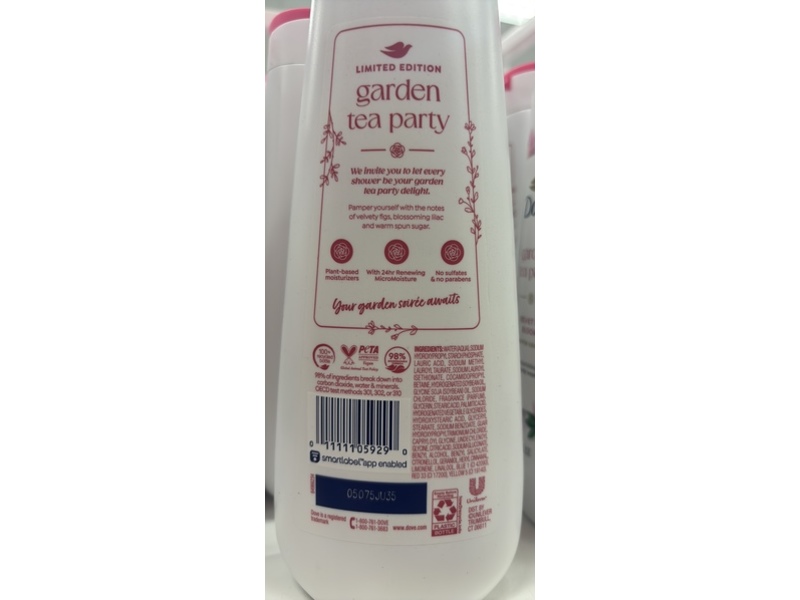 Dove Garden Tea Party Nourishing Body Wash, Velvet Fig Bloom, 20 fl oz