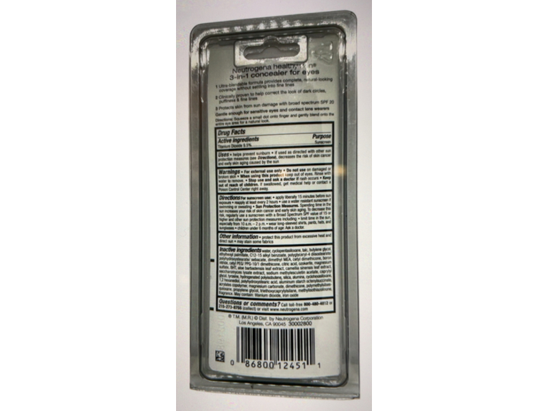 Neutrogena Healthy Skin3 - In - 1 Concealer, Fair 05, 0.37 oz/10.4 g