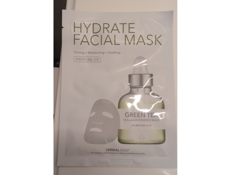 Dermal Shop Hydrate Facial Mask, Green Tea Collagen, 1 Count