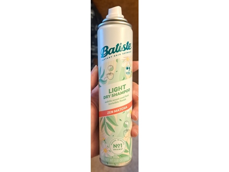 Batiste Light Dry Shampoo, Zen Matcha, 3.81 oz/108 g