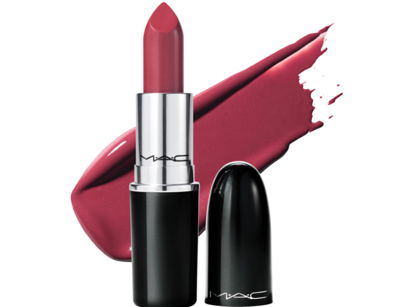 MAC Lusterglass Sheer-Shine Lipstick, Beam There, Done That, 0.12 oz/3.5 g