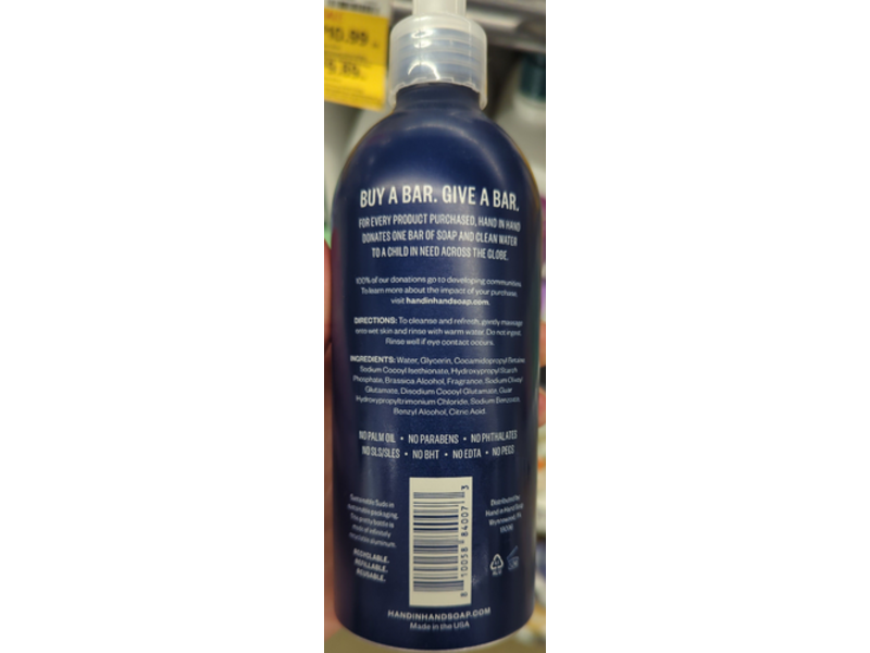 Hand In Hand Body Wash, Cactus Blossom, 10 fl oz/296 mL, Pack Of 3