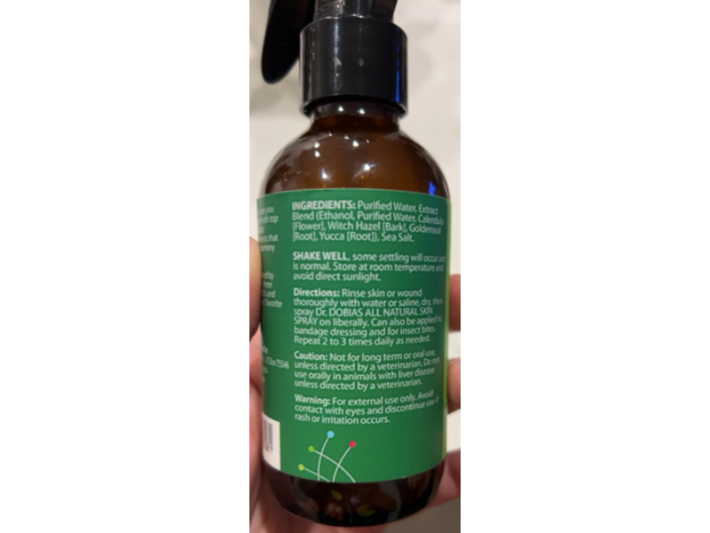 Dr. Dobias All Natural Herbal Skin Spray, 4 fl oz/120 mL