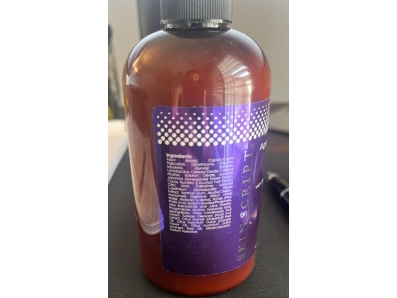 Skin Script Acai Berry Moisturizer, Squalane And Aloe, 8 fl oz/240 mL