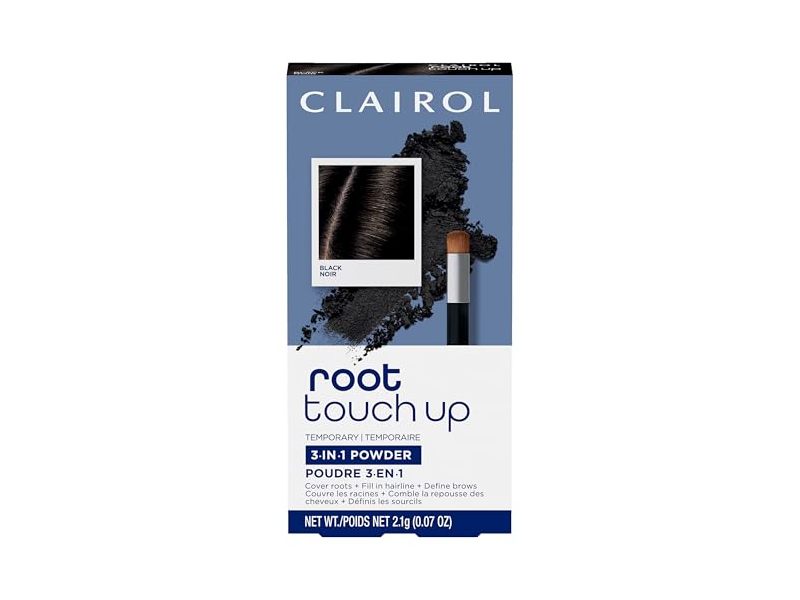 Clairol Root Touch-Up Temporary Concealing Powder, Black, 0.07 oz/2.1 g