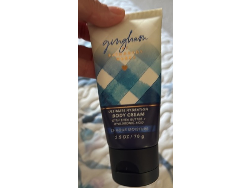 Bath & Body Works Hydrating Body Cream, Gingham, 2.5 oz/70 g
