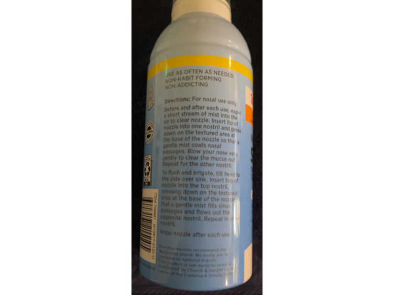 Walgreens Nasal Saline Mist, 7.5 oz/213 g