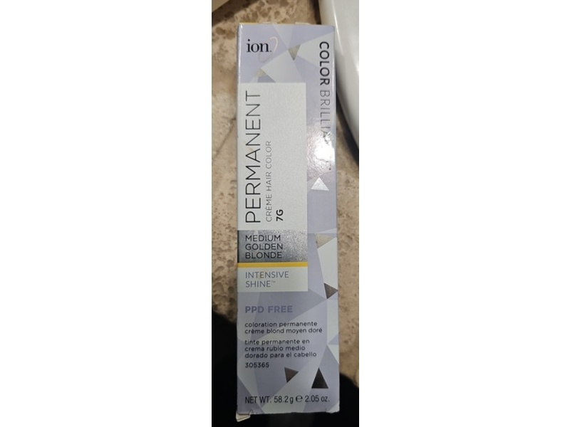 Ion Permanent Creme Hair Color, 7G Medium Golden Blonde, 2.05 oz/58.2 g