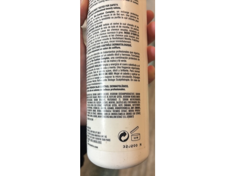 Matrix Biolage Shampoo, Cooling Mint, 16.9 fl oz/500 mL