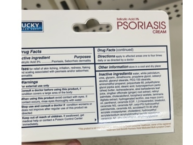 Lucky Super Soft Salicylic Acid 3% Soft Psoriasis Cream, 1 oz/28.3 g