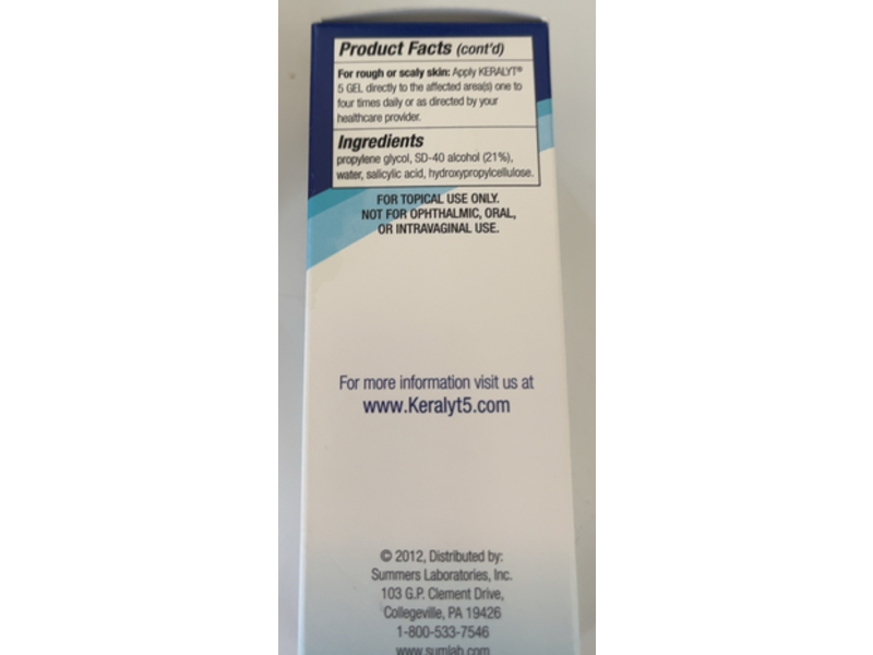 Keralyt Exfoliating Gel, Beta-Hydroxyacid, 2.1 oz/60 g