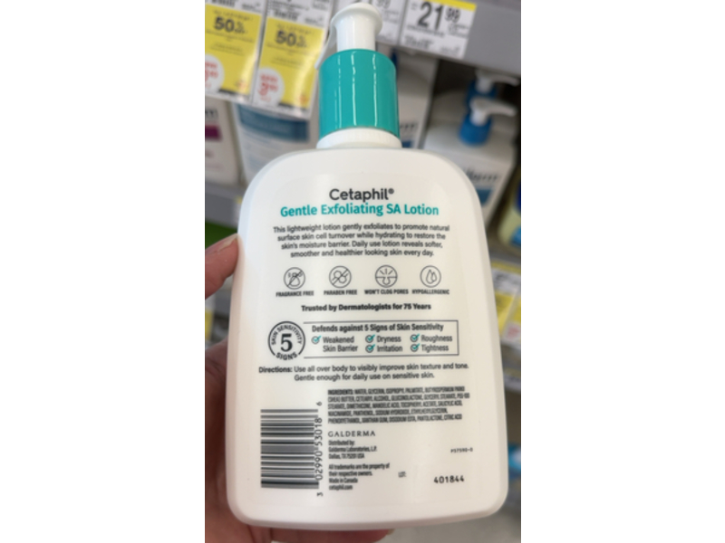 Cetaphil Gentle Exfoliating SA Lotion, Salicylic Acid, Mandelic Acid & PHA, 16 fl oz/473 mL