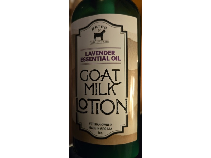 Bates Family Farm Goat Milk Lotion, Lavender Essential Oil, 8 fl oz