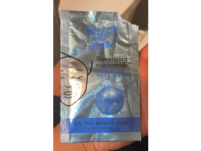 Holler And Glow Wet Gel Face Mask, Illuminating Niacinamide, 0.23 fl oz/7 mL