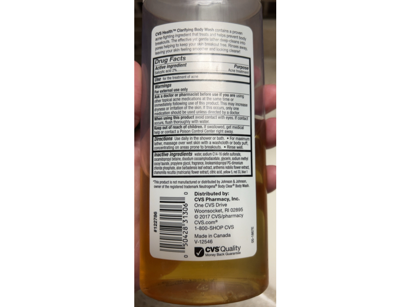 CVS Health Clarifying Body Wash, 8.5 fl oz/250 mL