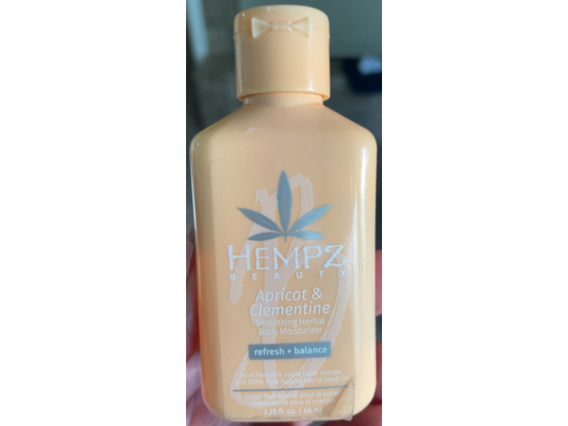 Hempz Beauty Smoothing Body Moisturizer, Apricot & Clementine, 2.25 fl oz/66 mL
