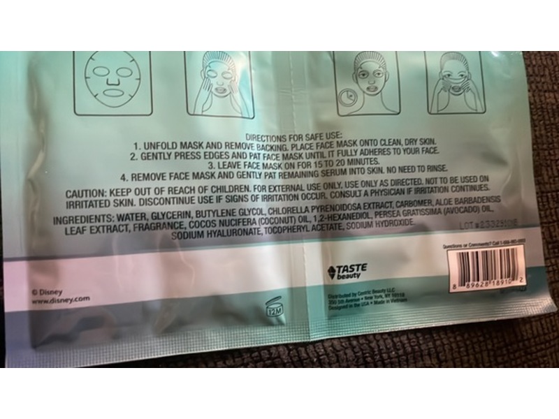 Disney Soothing Face Dual Mask, Sage Berry & Apple Milk, 0.67 fl oz/20 mL