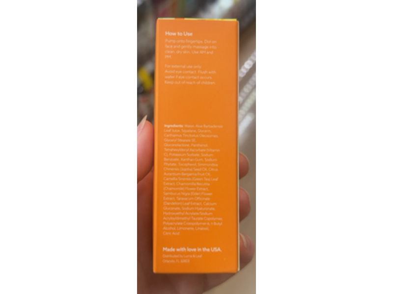 Luma & Leaf Afterglow Brightening Vitamin C Serum, 1 fl oz/30 mL