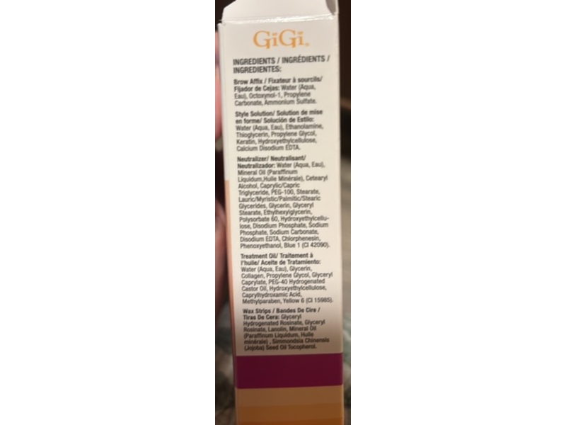Gigi Eyebrow Waxing & Brow Lamination Kit, 0.17 fl oz/5 mL