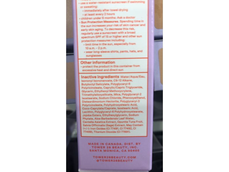 Tower 28 SunnyDays Tinted Sunscreen Foundation, 65 Topanga, SPF 30, 1 fl oz/30 mL
