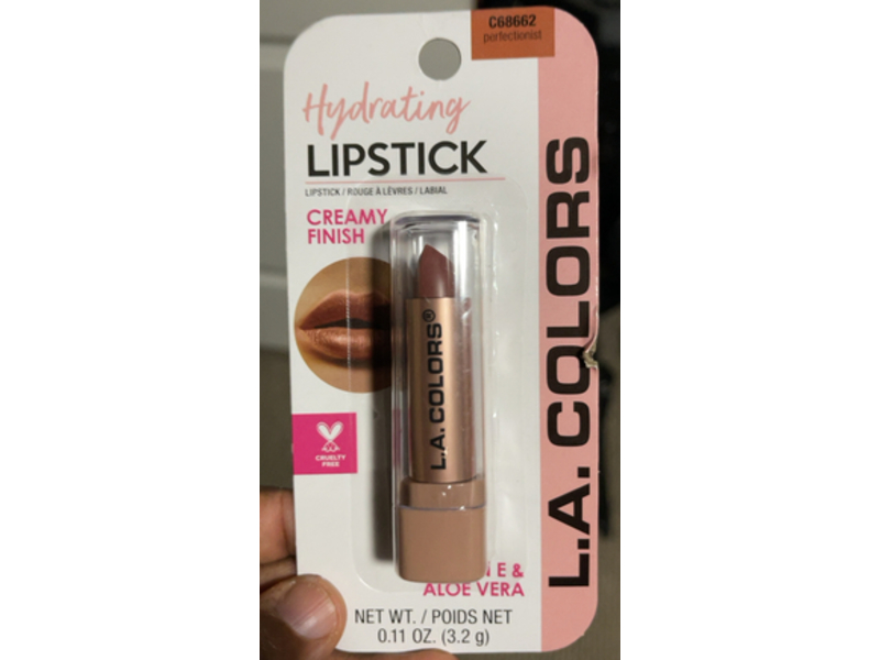 L.A. Colors Creamy Finish Hydrating Lipstick, C68662 Duty Rose, 0.11 oz/3.2 g