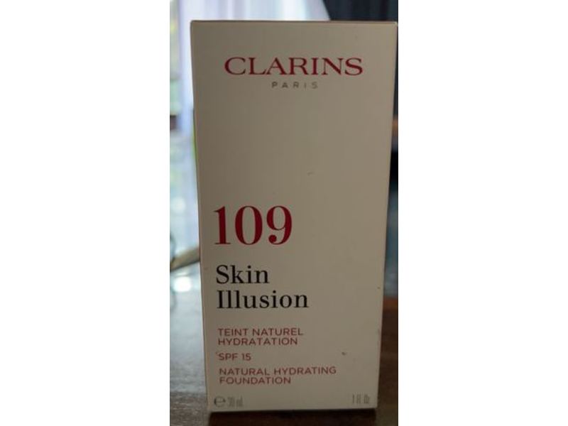 Clarins Skin illusion Natural Hydrating Foundation, 109, SPF 15, 1 fl oz/30 mL