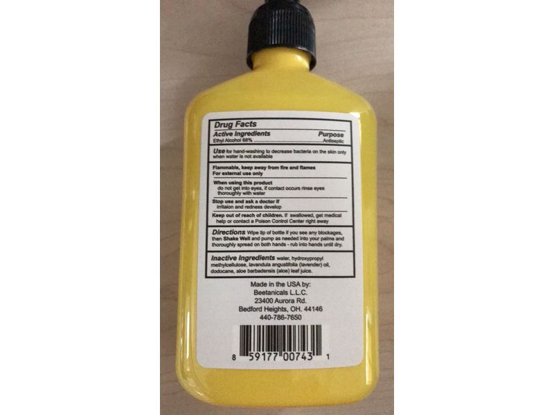 Beessential Instant Hand Sanitizer, Lavender & Aloe, 8 fl oz/237 mL