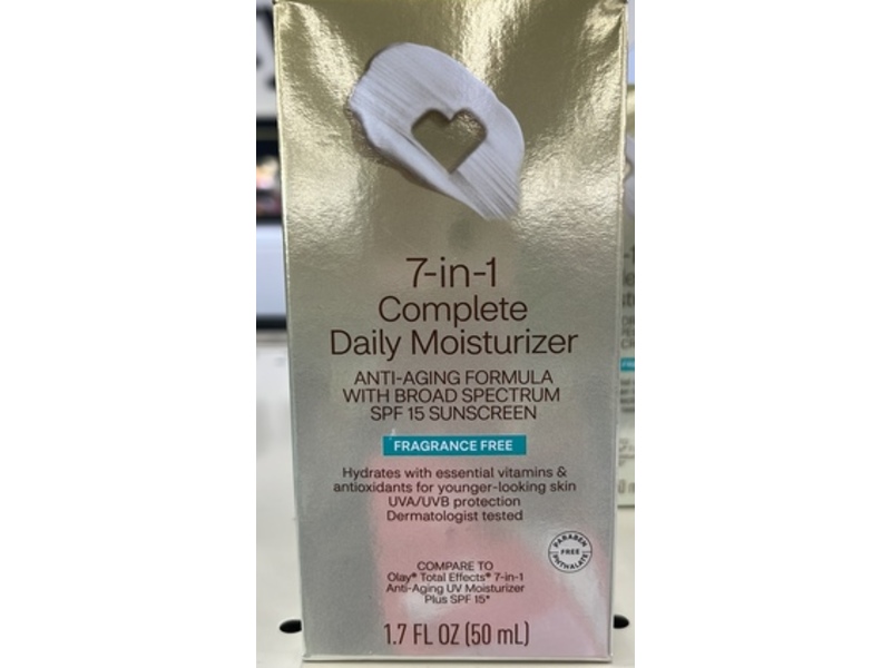 CVS Health 7-In-1 Complete Daily Moisturizer, SPF 15, Fragrance Free, 1.7 fl oz/50 mL
