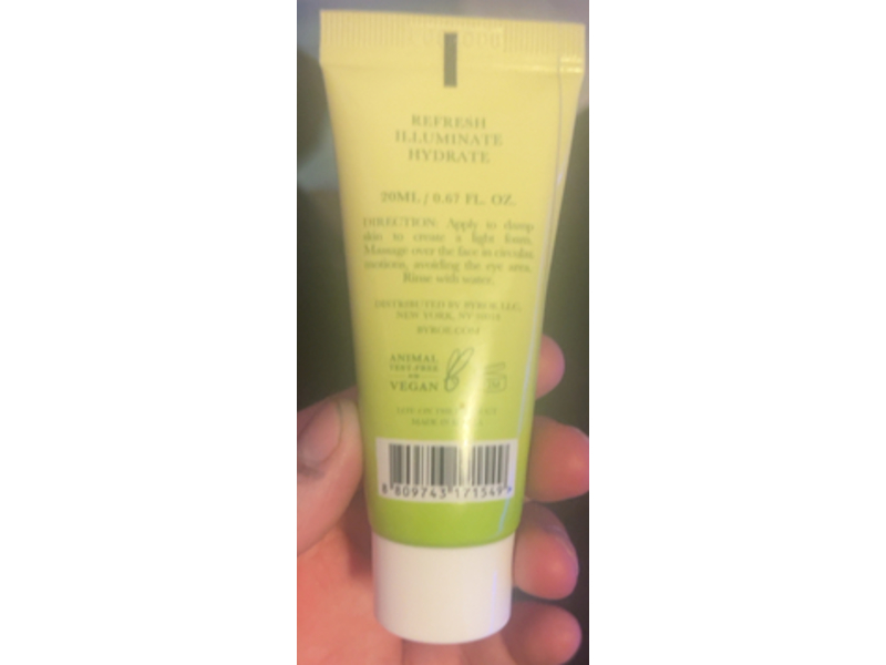 Byroe New York Teatime Face Cleanser, Chamomile Tea, 0.67 fl oz/20 mL