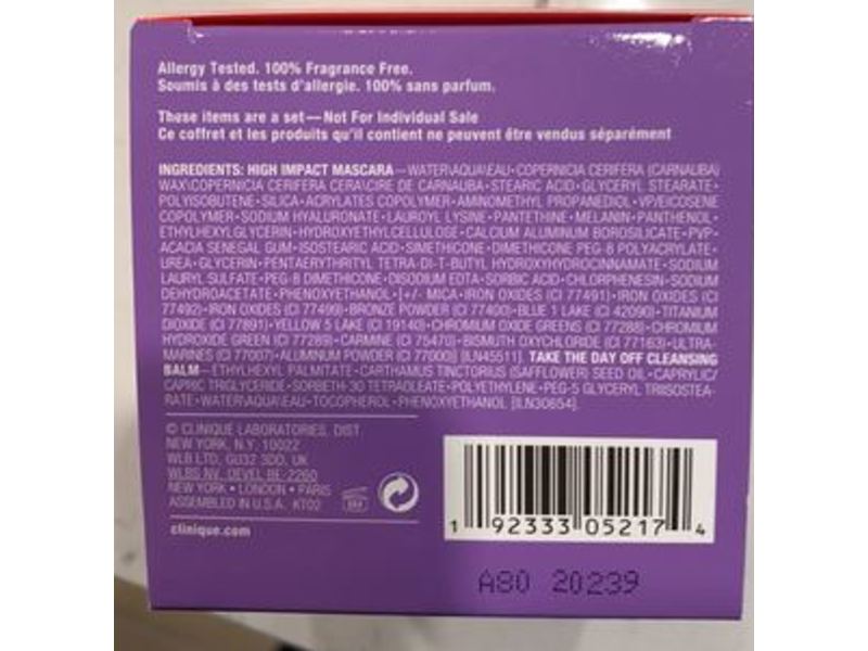 Clinique High Impact Mascara & Take The Day Off Cleansing Balm, Fragrance Free