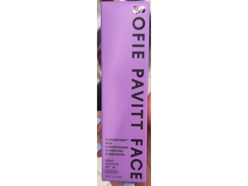 Sofie Pavitt Face Screentime Hydrating Sunscreen, SPF 30, 1.69 fl oz/50 mL.