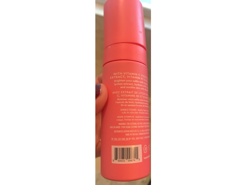 Kopari Lychee Clean Vitamin C Foaming Face Cleanser, 1.7 fl oz/50 mL