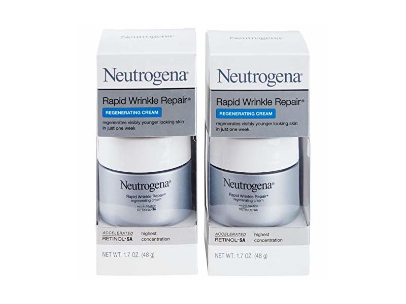 Neutrogena Rapid Wrinkle Repair Retinol Regenerating Cream, 1.7 oz/48 g, Pack Of 2