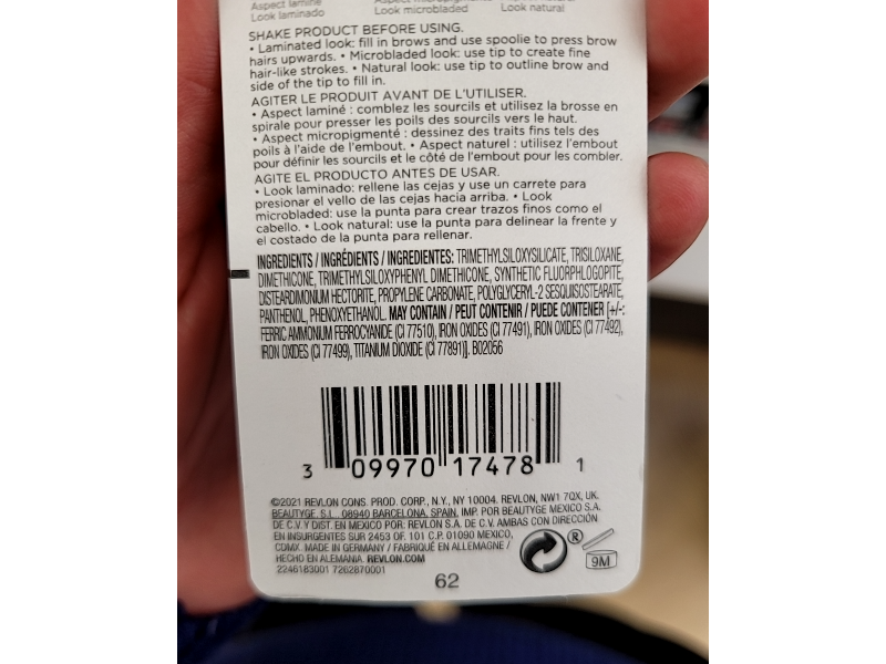 Revlon Colorstay Semi-Permanent Brow Ink, 350 Blonde Ink, 0.09 fl oz/28 mL