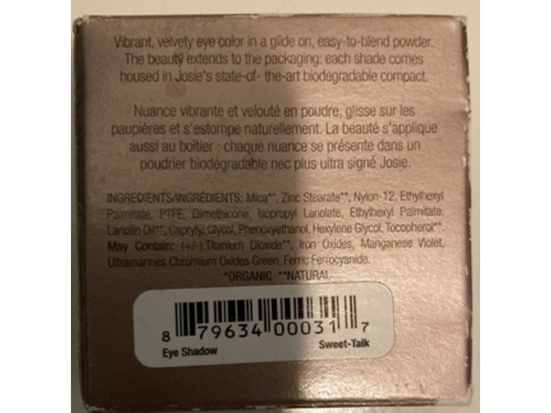 Josie Maran Eye Shadow, Sweet-Talk, 0.02 oz/0.7 g