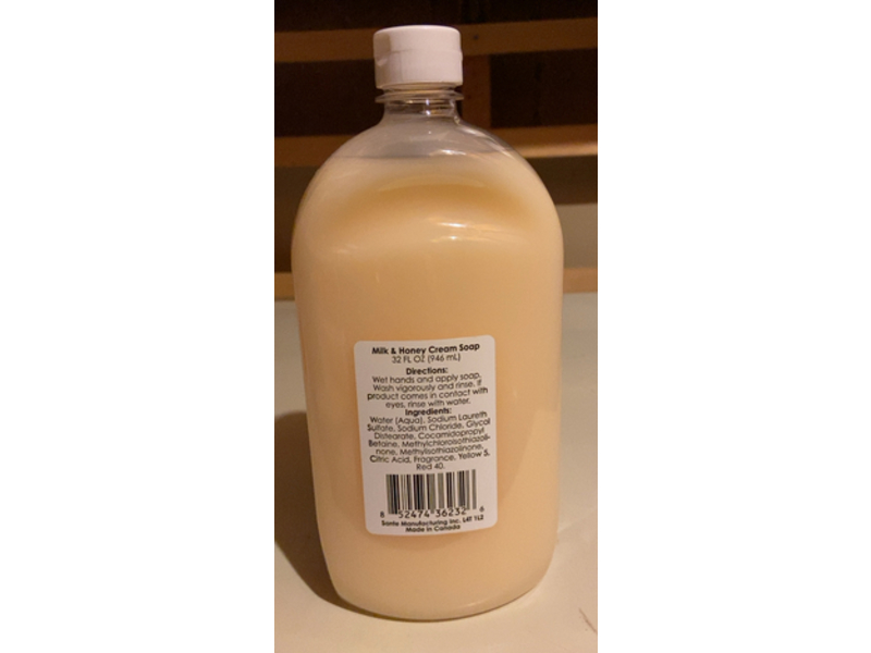 Spa Soap Creamy Moisturizing Hand Soap, Milk & Honey, 32 fl oz/946 mL, Pack Of 3