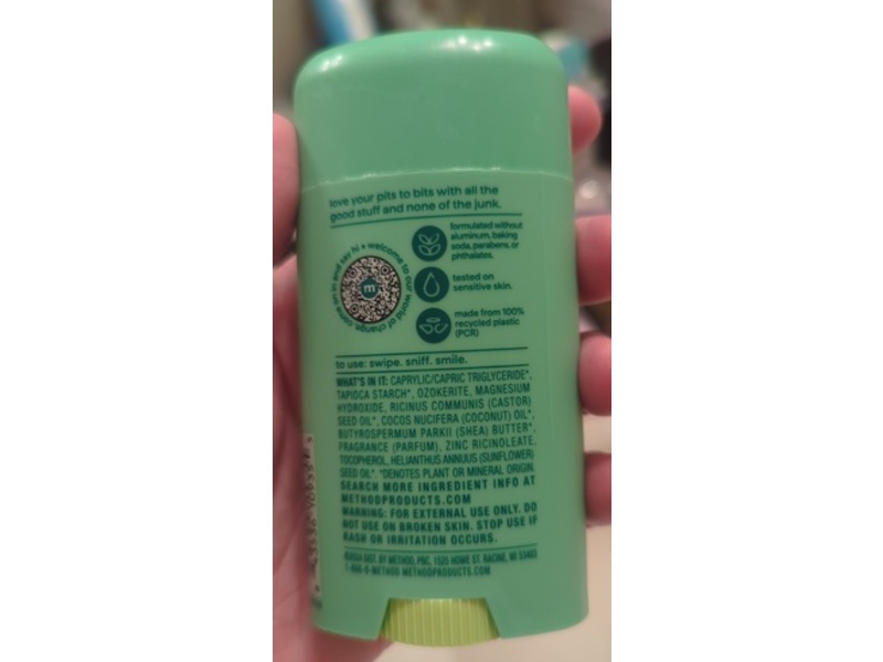 Method Daily Zen Deodorant, Cucumber + Aloe Vera & Green Tea, 2.65 oz/75 g