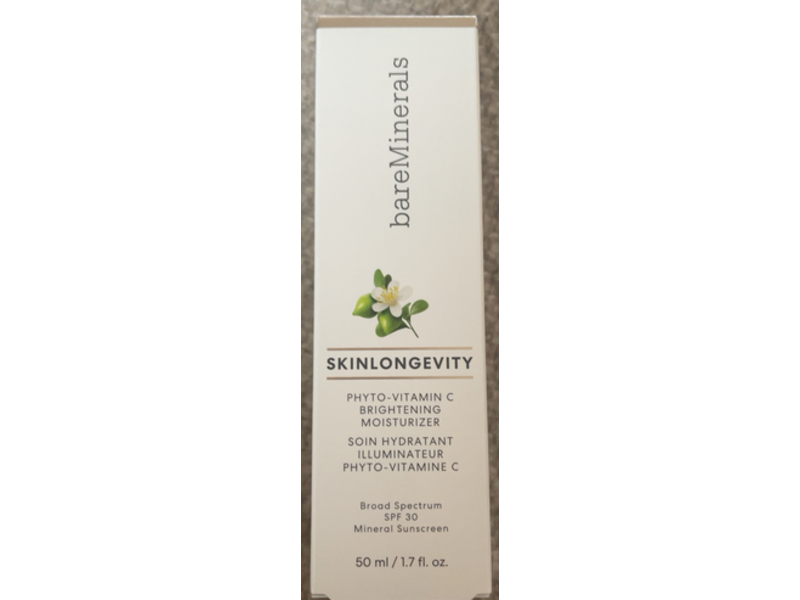 BareMinerals Skinlongevity Phyto-Vitamin C Brightening Moisturizer, SPF 30, 1.7 fl oz/50 mL