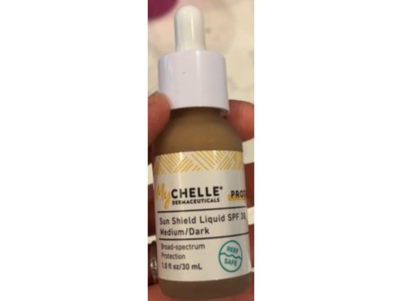 My Chelle Dermaceuticals Sun Shield Liquid, SPF 30, Medium Dark, 1.0 fl oz/30 mL