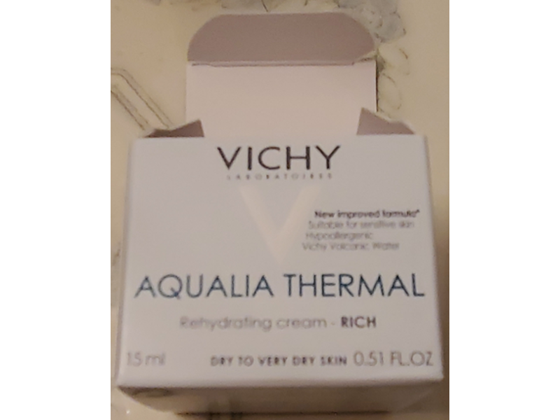 Vichy Laboratories Aqualia Thermal Rehydrating Cream, 0.51 fl oz/15 mL