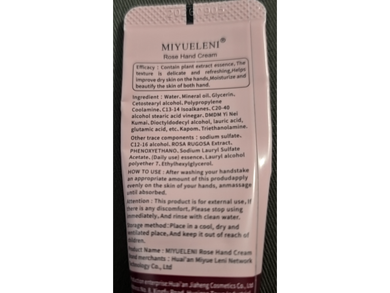 Miyueleni Natural Green Hand Cream, Rose, 1 fl oz/30 g