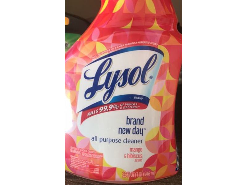 Lysol Brand All Purpose Cleaner- Brand New Day, Mango & Hibiscus Scent, 32 fl oz/946 mL