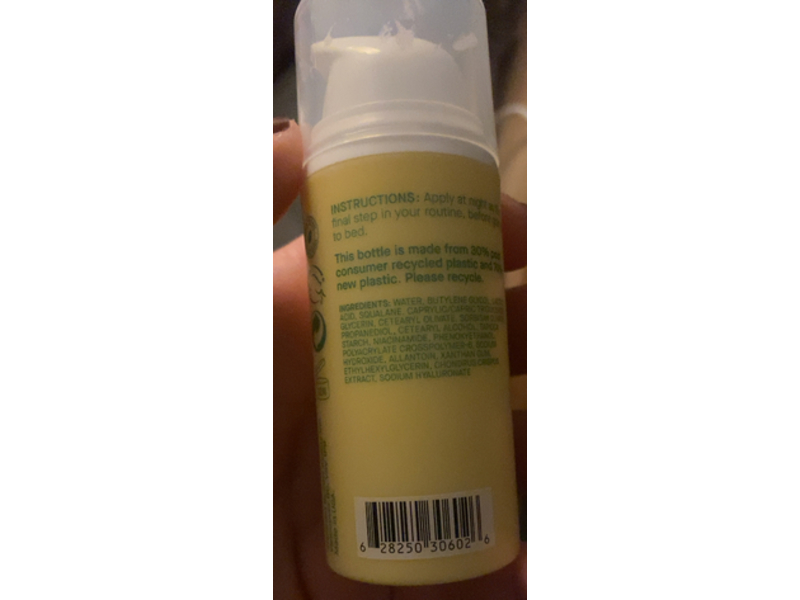 Feel Refinishing Night Serum, Lactic Acid & Squalane, 1 fl oz/30 mL