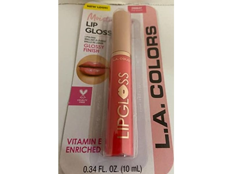 L.A. Colors Moisturizing Lip Gloss, C68647 Fruit Punch, 0.34 fl oz/10 mL