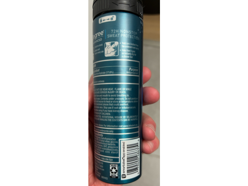 Degree Advanced Motionsense Antiperspirant Deodorant Dry Spray, Sage & Ocean Mist, 3.8 oz/107 g