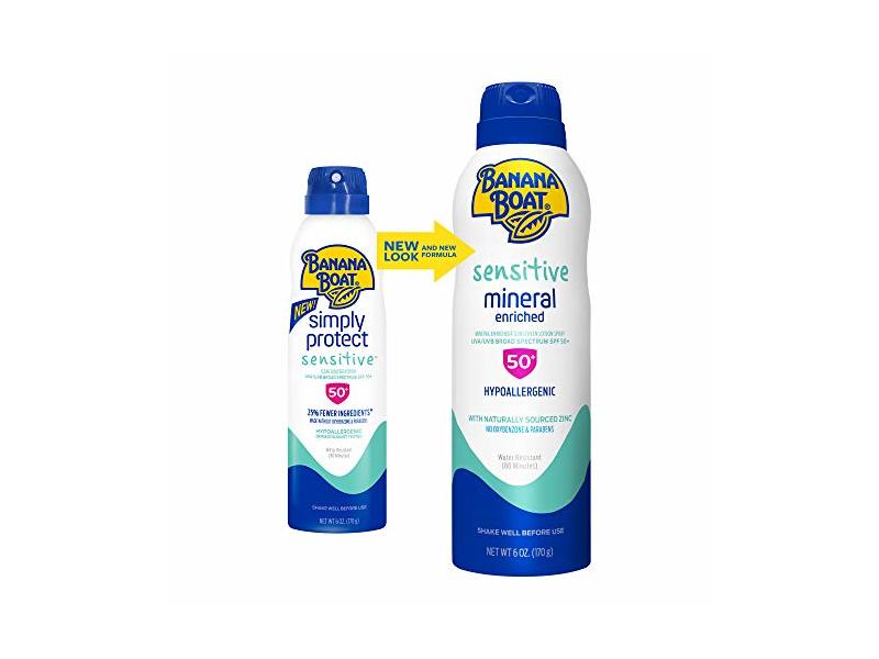 Banana Boat Mineral Sunscreen, SPF 50, 6 fl oz/170 g