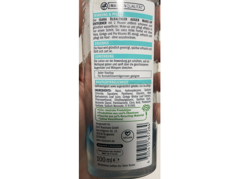 Isana Rossmann Make-up Removal, 100 mL