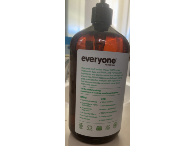 Everyone 3-in-1 Soap, Peppermint + Tea Tree, 32 fl oz/946 mL